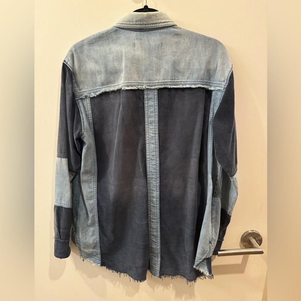 Free People Denim Patchwork Shirt. Designed To Be… - image 2